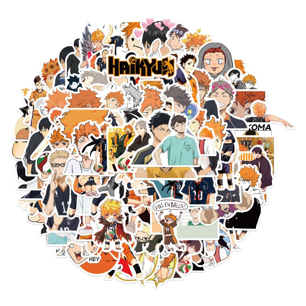 10 52 102pcs Haikyuu Graffiti Stickers Volleyball Japanese Anime For Suitcase Laptop Luggage Motorcycle Phone Skateboard 1 - Haikyuu Store