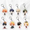 100 Styles Anime Volleyball Boy Keychain Cartoon Haikyuu Kageyama Hinata Kenma Kozume Acrylic Figure Keyring Bag 4 - Haikyuu Store