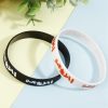 2 Pcs set Cartoon Anime Haikyuu Silicone Rubber Wristbands Fashion Hand Bangle For Men Women Bracelets 2 - Haikyuu Store