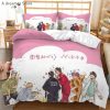 Cartoon Anime Haikyuu Bedding Set 3D Printed Volleyball Boys Duvet Covers Set Luxury Bedclothes for Kids - Haikyuu Store