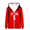 Haikyuu Cosplay Zipper Jacket Karasuno Fukurodani Academy Akaashi Keiji Kozume Kenma Nishinoya Yunn Uniforms Hoodies Sweatshirts 4 - Haikyuu Store