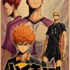 Japanese Cartoon Haikyuu Poster Volleyball Boy Art Painting Kraft Paper Manga Vintage Prints Wall Sticker for 17 - Haikyuu Store