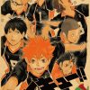 Japanese Cartoon Haikyuu Poster Volleyball Boy Art Painting Kraft Paper Manga Vintage Prints Wall Sticker for 24 - Haikyuu Store