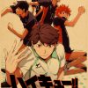 Japanese Cartoon Haikyuu Poster Volleyball Boy Art Painting Kraft Paper Manga Vintage Prints Wall Sticker for 8 - Haikyuu Store