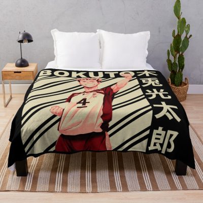 Bokuto Koutarou Vintage Art Throw Blanket Official Haikyuu Merch