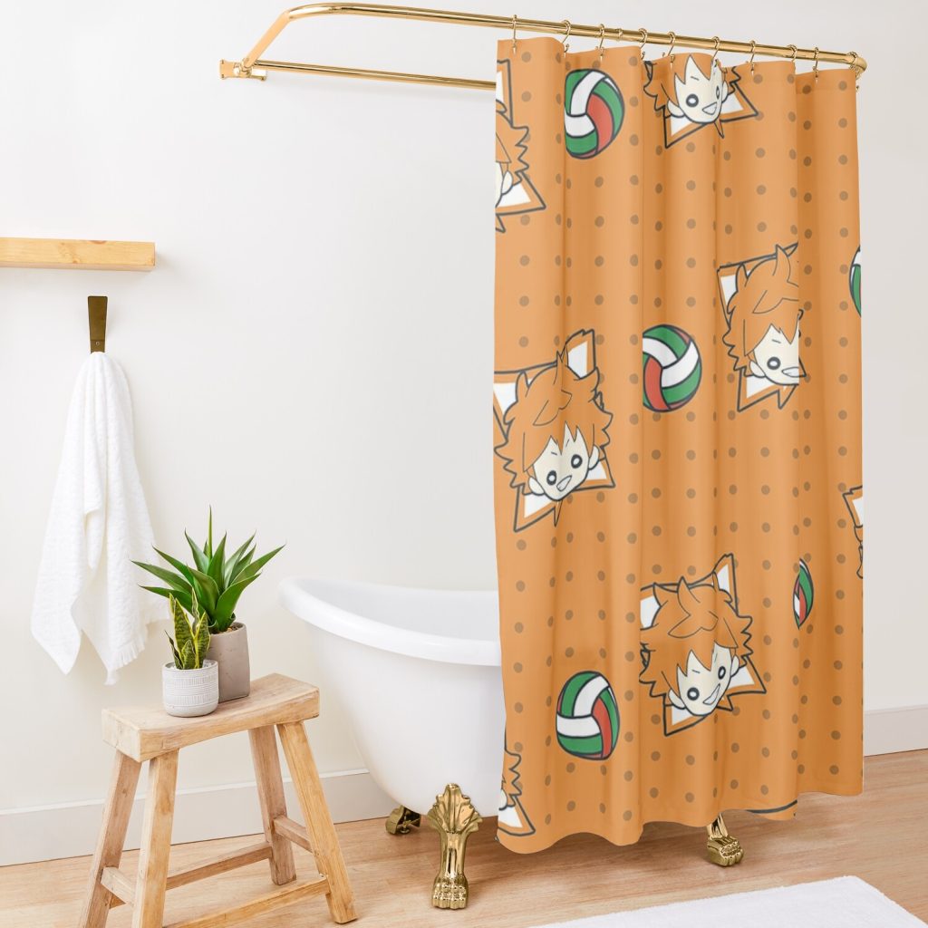 Hinata Pattern Shower Curtain Official Haikyuu Merch