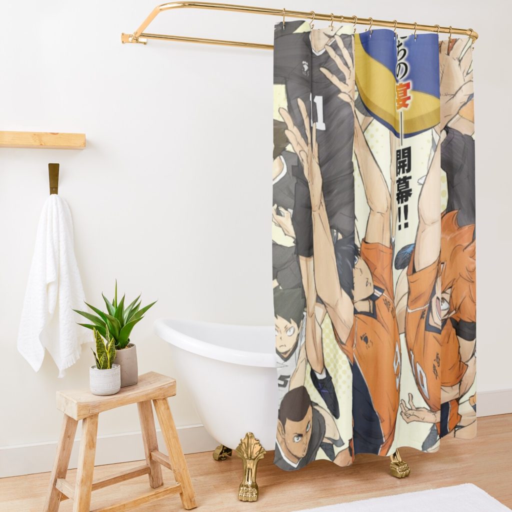 Haikyuu Anime Shower Curtain Official Haikyuu Merch