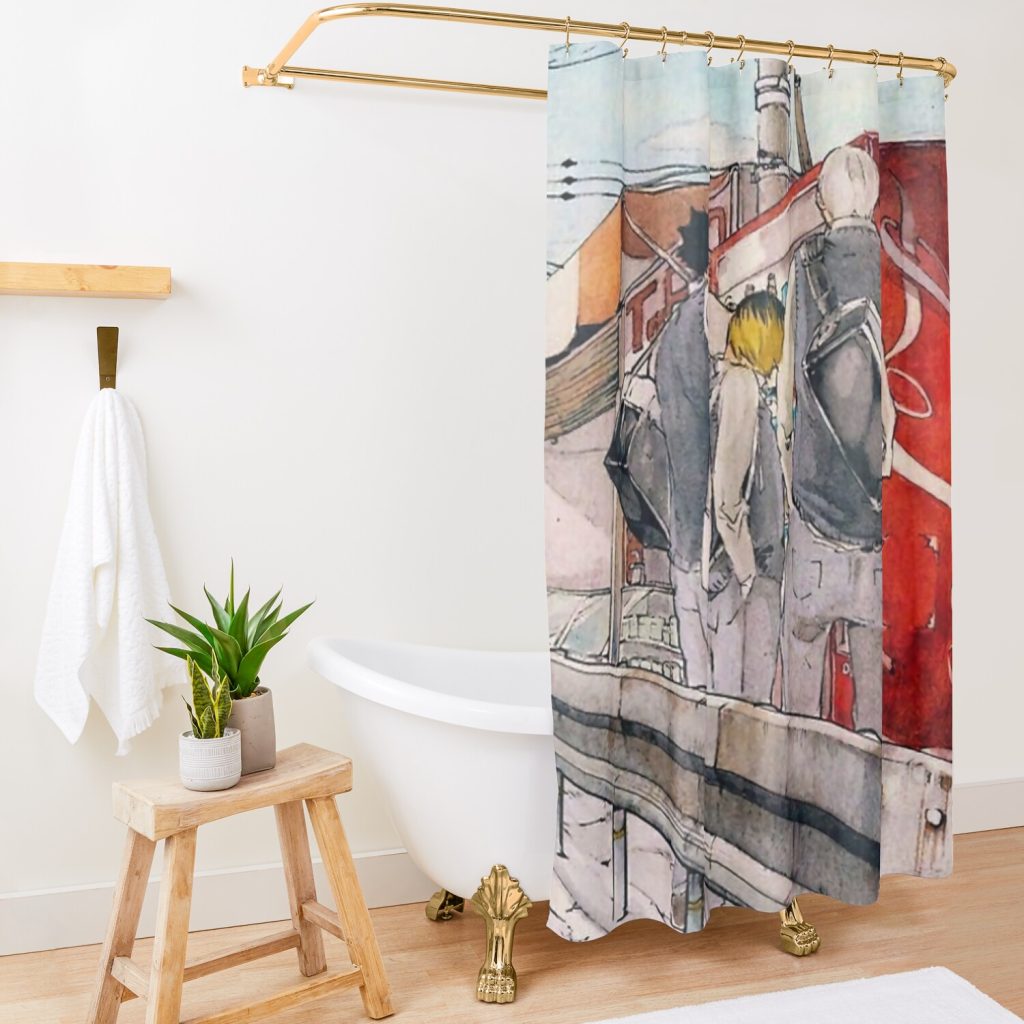 Haikyuu On The Road Shower Curtain Official Haikyuu Merch