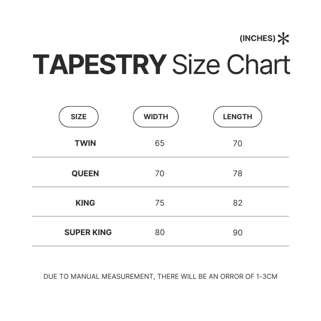 Tapestry Size Chart - Haikyuu Store